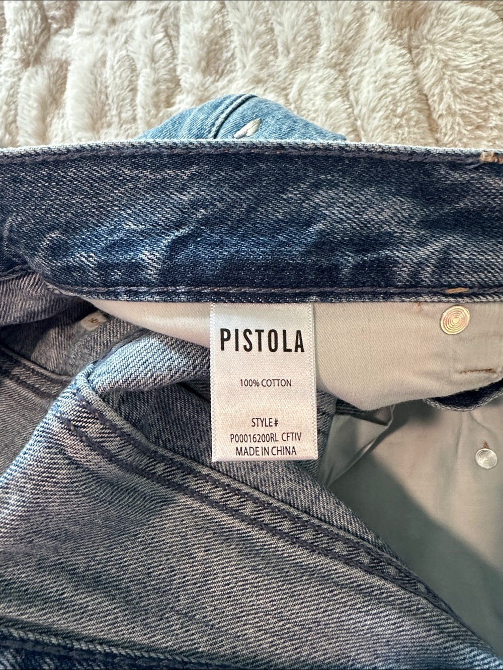 Pistola Light Blue Mid-Rise Jeans with Heart Embroidery Brand New size 28 - Picture 12 of 13